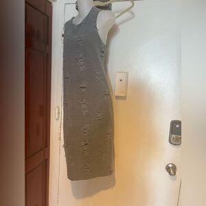 Thrilled Frayed dress holy cutout shredded